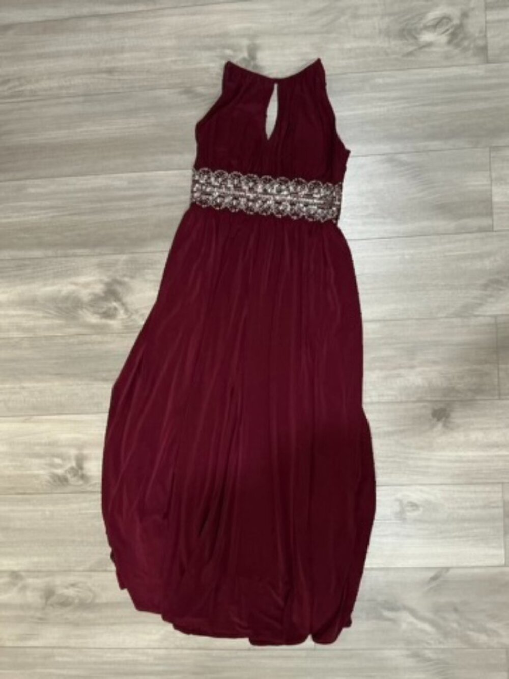 R&M Burgundy Beaded Evening Gown Size 6